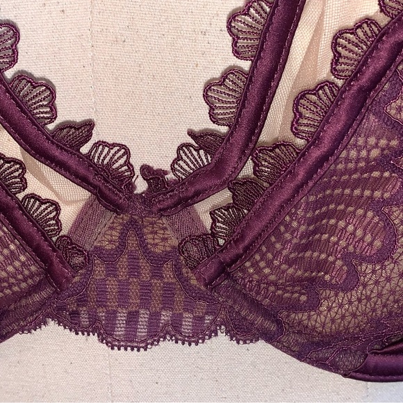 Playful Promises Felicity Hayward Bra 40DDD (F) Astrid Merlot Wine Underwire - Picture 6 of 9